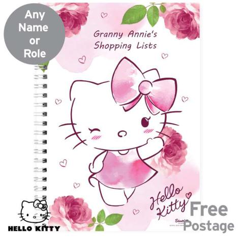 Personalised Hello Kitty Pink Blush A5 Notebook Extra Image 1